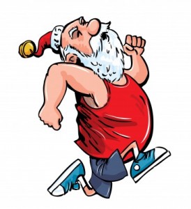 santa running